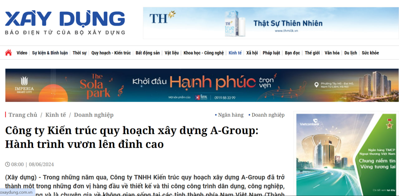 Báo xây dựng viết về a group 