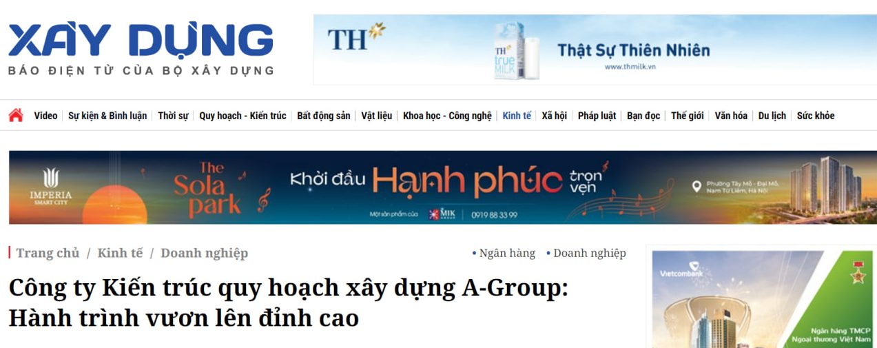 Báo xây dựng khẳng định uy tín A Group